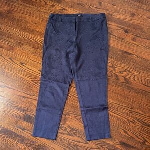 Jacob Dark Blue Textured Dress Pants